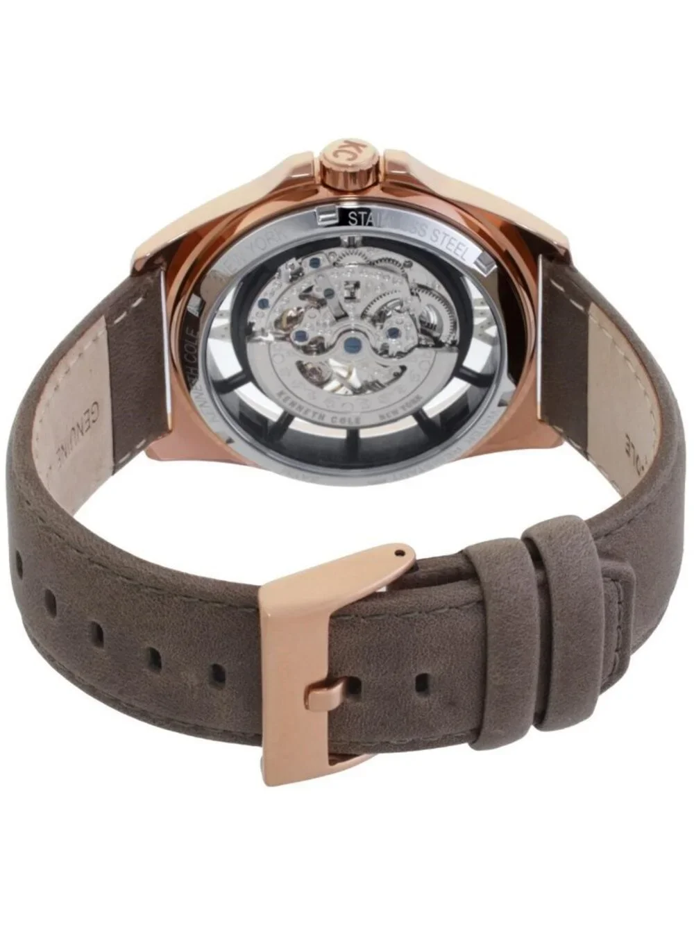 NWT Kenneth Cole New York Automatic Skeleton Dial Men's Watch